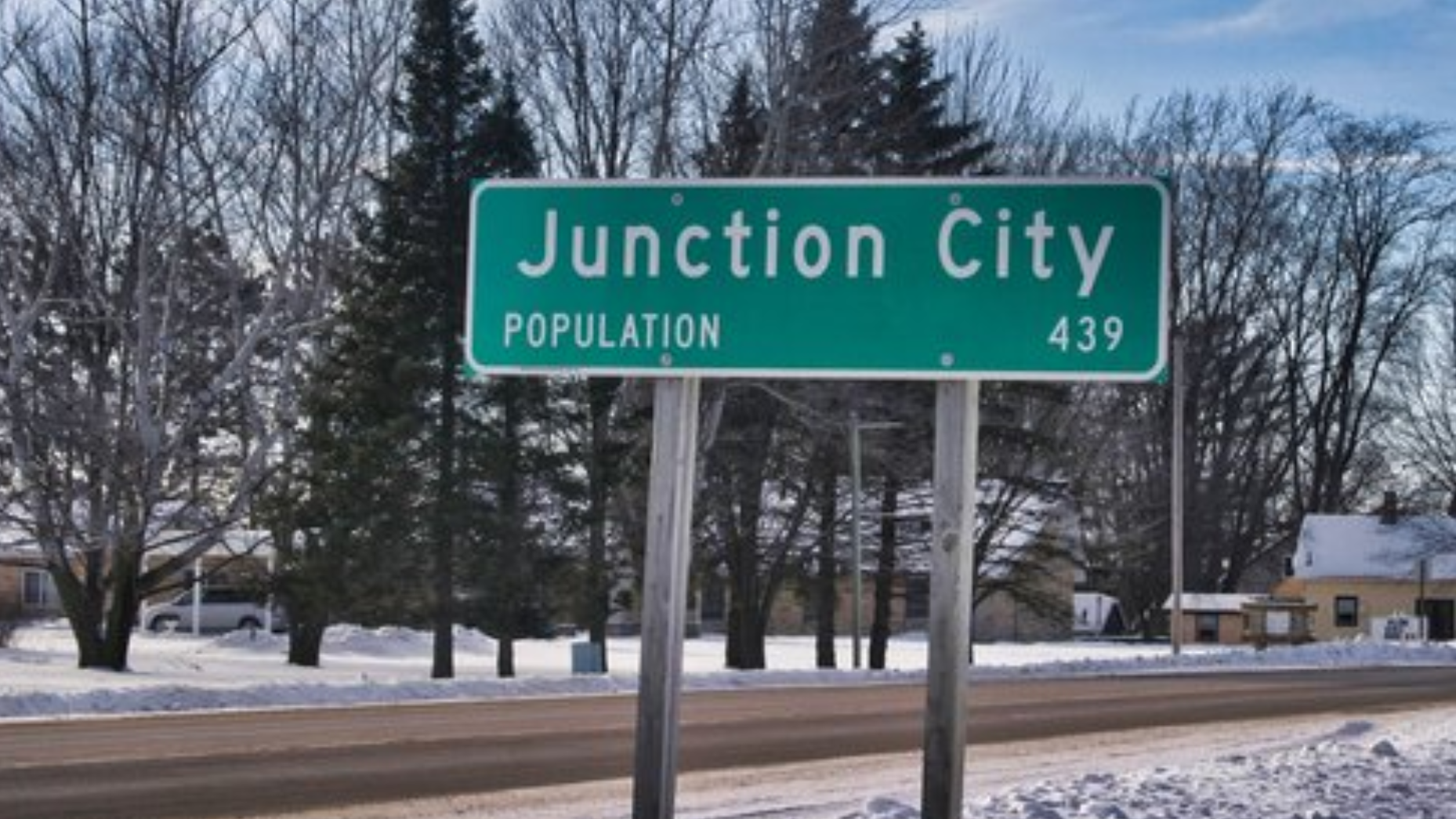 Village of Junction City, town welcome sign