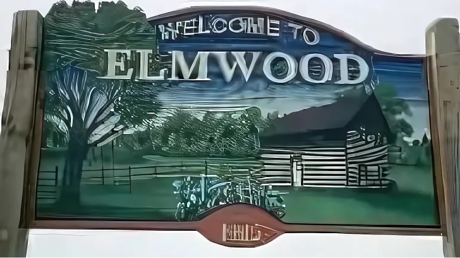Village of Elmwood, Welcome Sign Photo